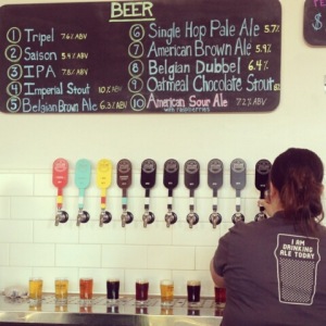 My new favorite picture. Pouring beers at Loveland Aleworks. Photo from The Roaming Pint